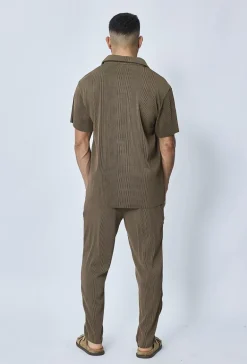 Ensemble plissé chemise pantalon