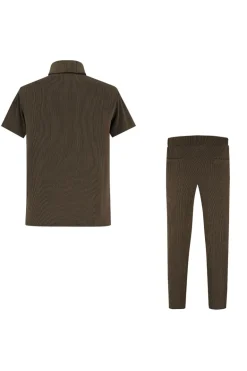 Ensemble plissé chemise pantalon