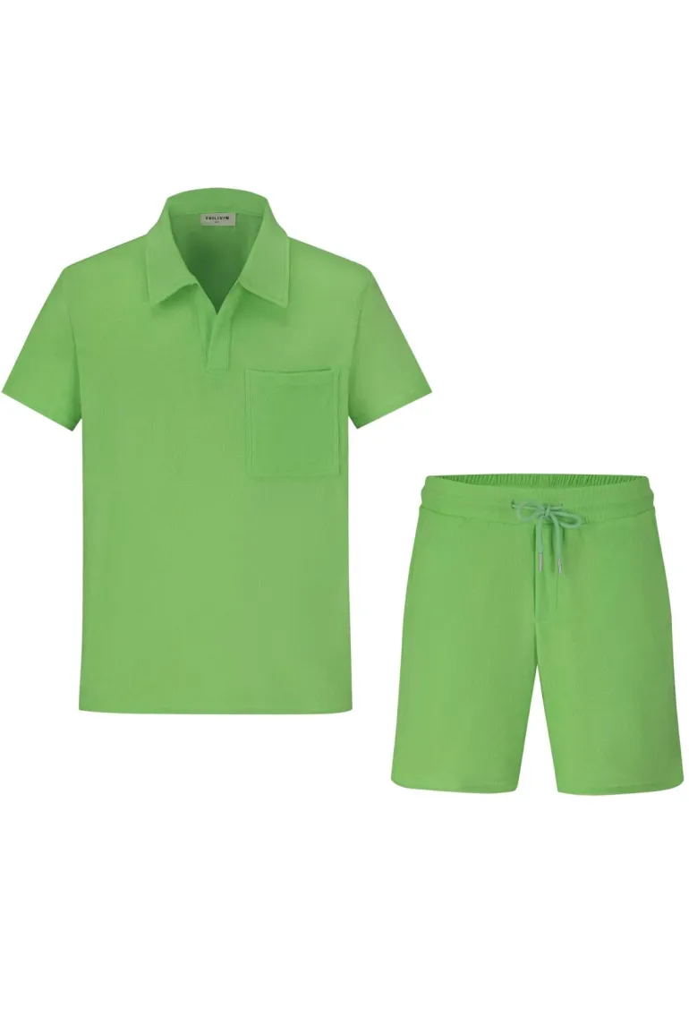 Ensemble polo short texturé