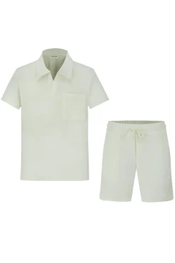 Ensemble polo short texturé