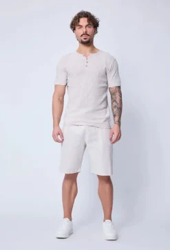 Ensemble polo short uni effet lin