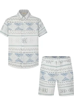 Ensemble short à motif géométrique