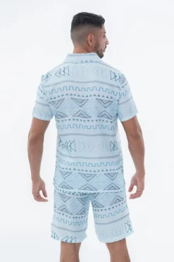Ensemble short à motif géométrique