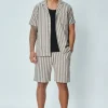 Ensemble short et chemise a rayures