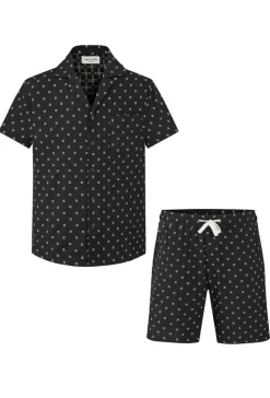 Ensemble short et chemise broder