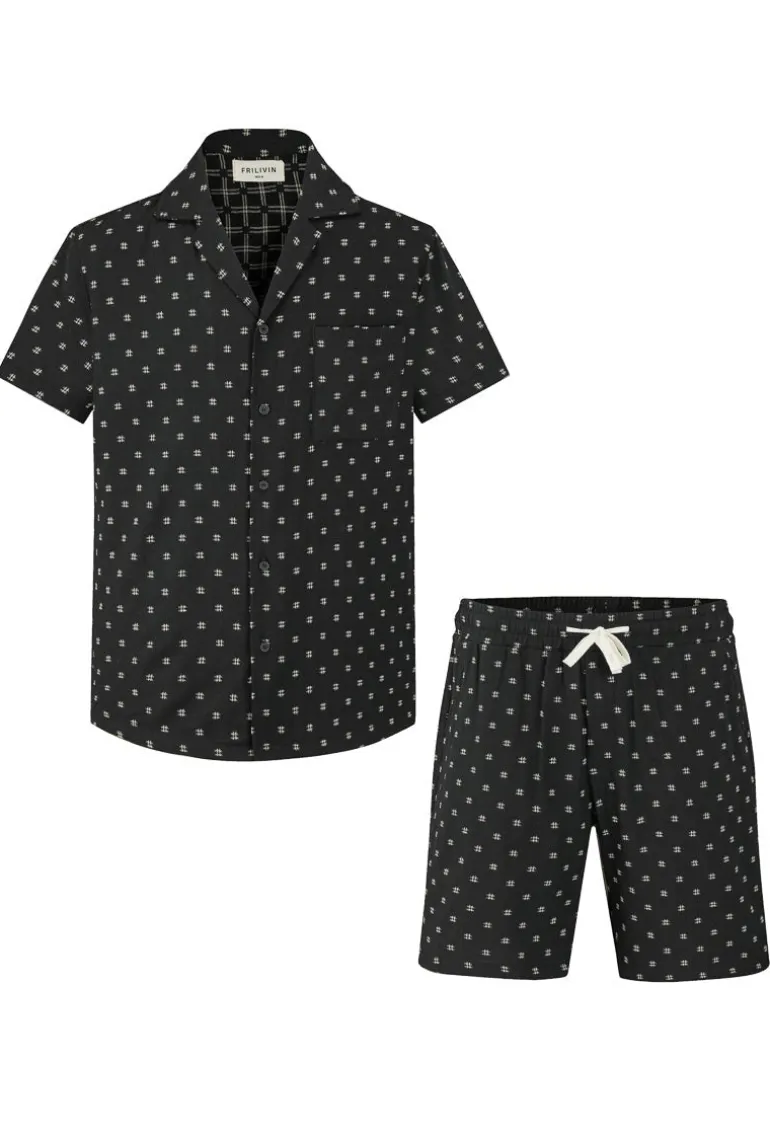 Ensemble short et chemise broder
