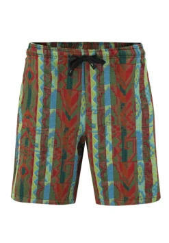 Ensemble short et chemise manche courte a motifs géométriques