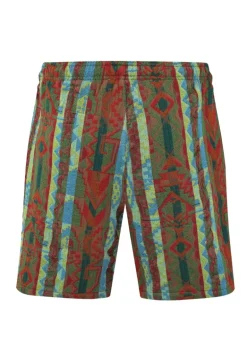 Ensemble short et chemise manche courte a motifs géométriques