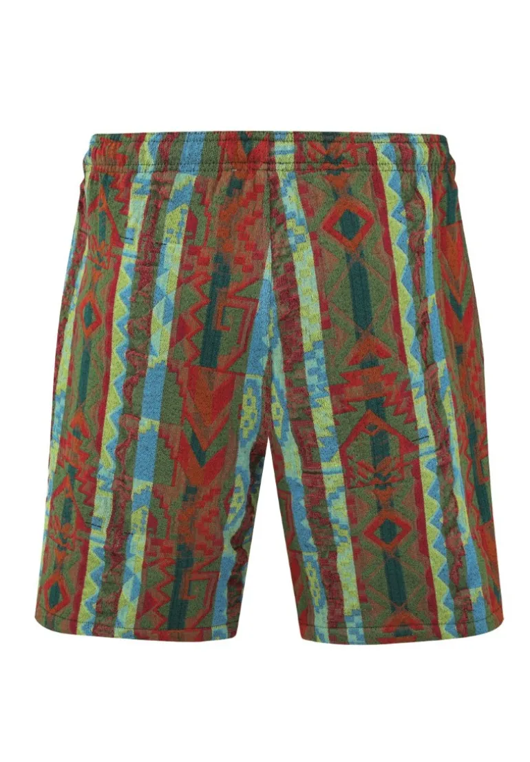 Ensemble short et chemise manche courte a motifs géométriques