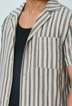 Ensemble short et chemise a rayures