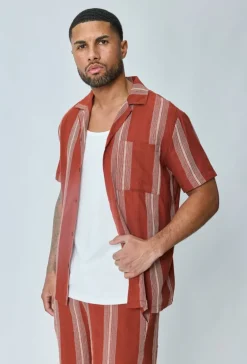 Ensemble short et chemise a rayures