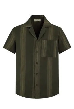 Ensemble short et chemise a rayures