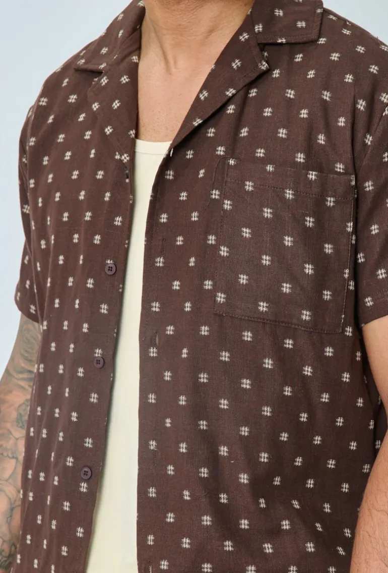 Ensemble short et chemise broder
