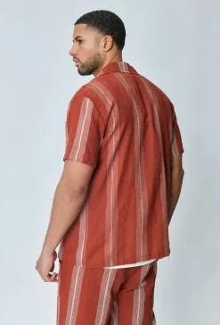 Ensemble short et chemise a rayures