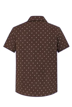 Ensemble short et chemise broder
