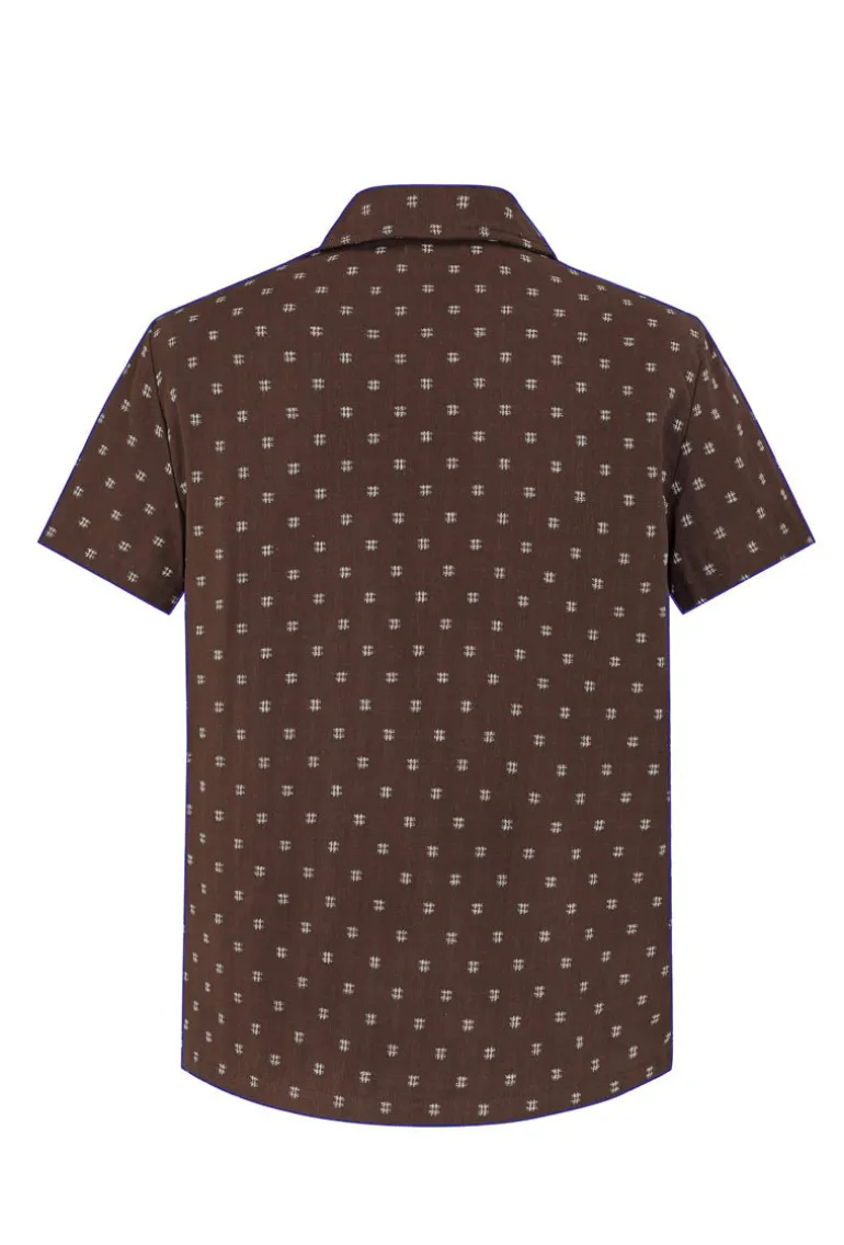 Ensemble short et chemise broder