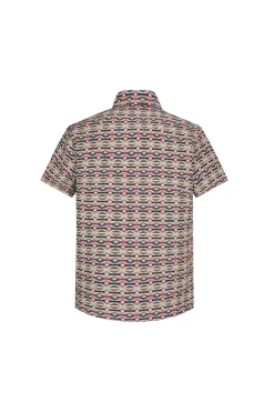 Ensemble short et chemise a motifs géométriques