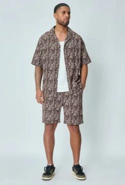 Ensemble short et chemise a motifs bandana