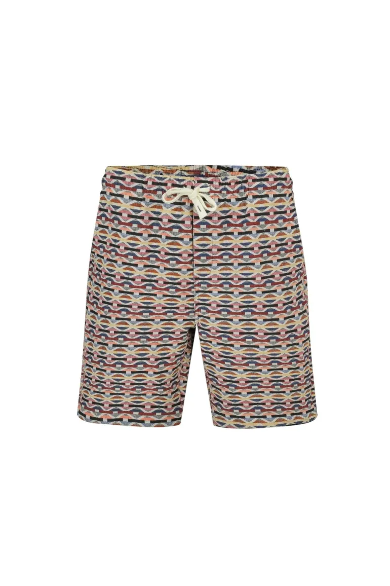 Ensemble short et chemise a motifs géométriques
