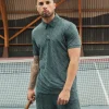 Ensemble short polo à motif géométriques