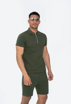 Ensemble short tshirt gaufré