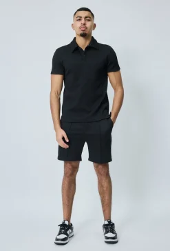 Ensemble short tshirt gaufré
