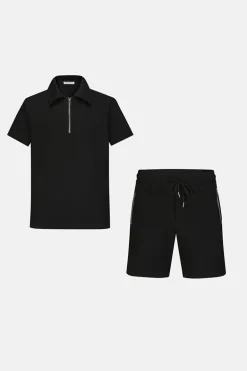 Ensemble short tshirt gaufré