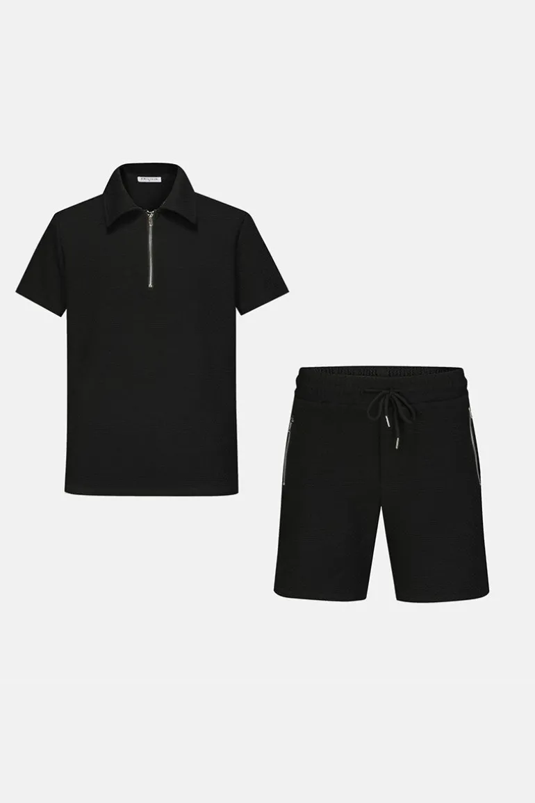 Ensemble short tshirt gaufré