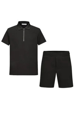 Ensemble short tshirt gaufré