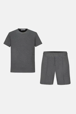 Ensemble short tshirt gaufré