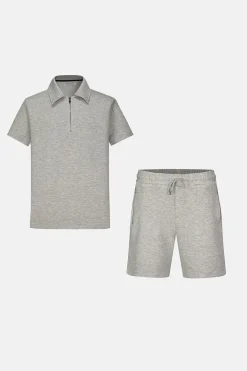 Ensemble short tshirt gaufré