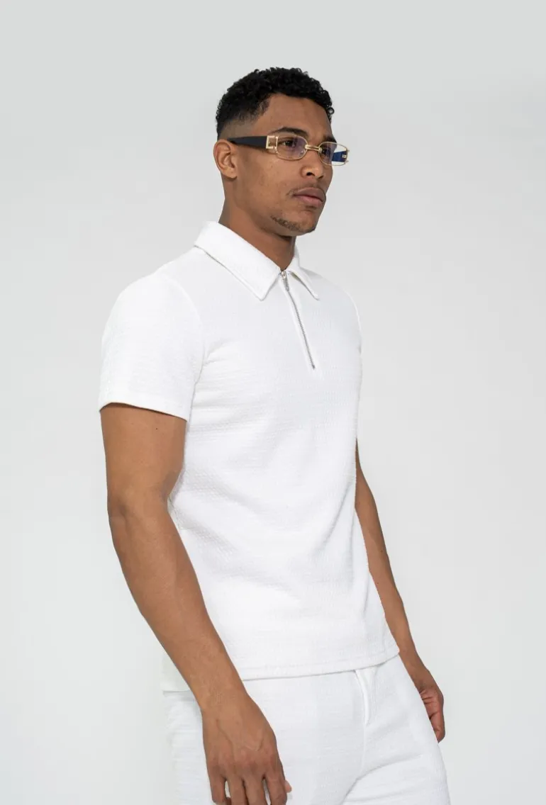Ensemble short tshirt gaufré