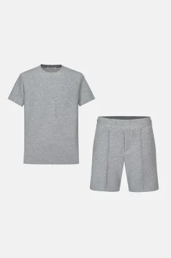 Ensemble short tshirt gaufré