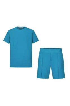 Ensemble short tshirt gaufré