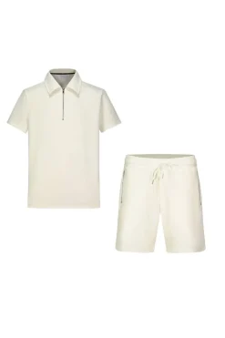 Ensemble short tshirt gaufré
