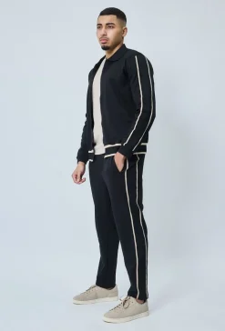 Ensemble sportwear veste et jogging à bandes latérales
