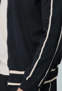 Ensemble sportwear veste et jogging à bandes latérales