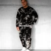 Ensemble sweat & jogging motif tie and dye imprimé