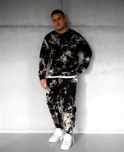 Ensemble sweat & jogging motif tie and dye imprimé