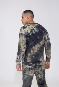 Ensemble sweat & jogging motif tie and dye imprimé