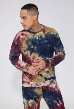 Ensemble sweat & jogging motif tie and dye imprimé