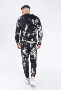 Ensemble sweat & jogging motif tie and dye imprimé