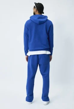 Ensemble tendance sweat jogging à carreaux matelassés