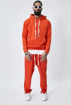 Ensemble tendance sweat jogging à carreaux matelassés