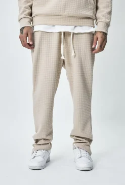 Ensemble tendance sweat jogging à carreaux matelassés
