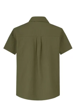 Ensemble texturé chemise short uni