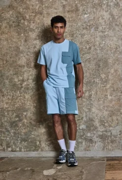Ensemble t-shirt short bicolore
