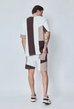 Ensemble t-shirt short patchwork