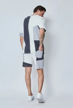 Ensemble t-shirt short patchwork