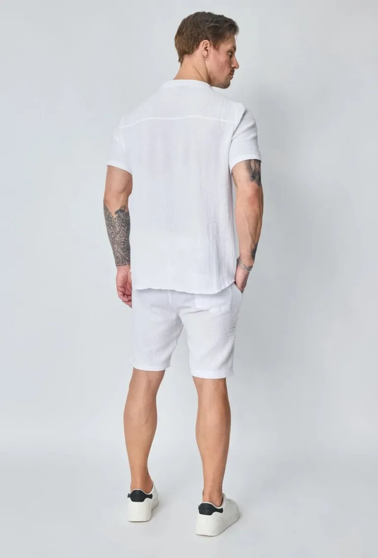 Ensemble t-shirt short uni gaz de coton